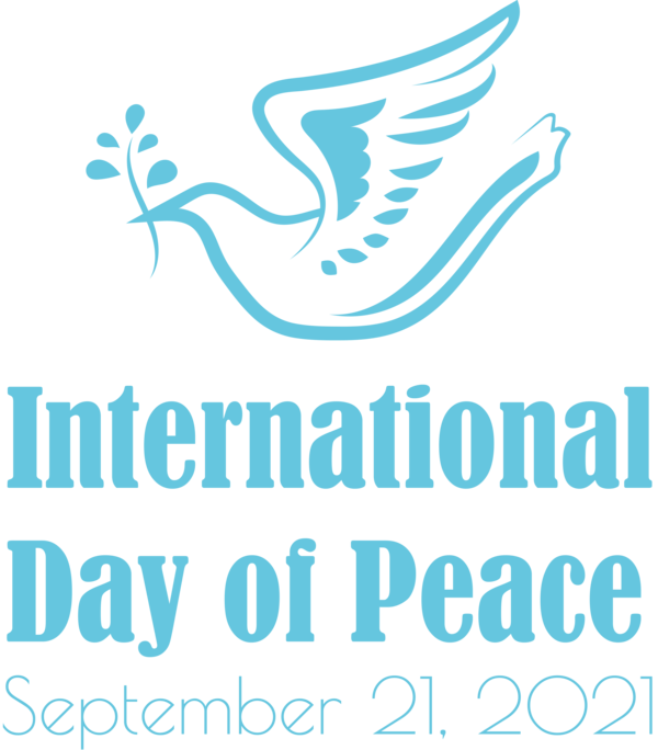 Transparent International Day of Peace Logo Line Design for World Peace Day for International Day Of Peace