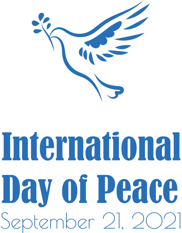 Transparent International Day of Peace Logo Birds Black and white for World Peace Day for International Day Of Peace