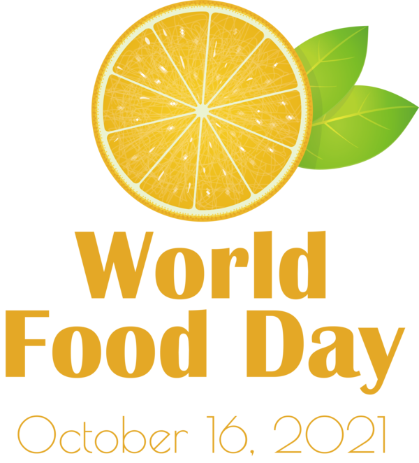 Transparent World Food Day Lemon Citric acid Logo for Food Day for World Food Day