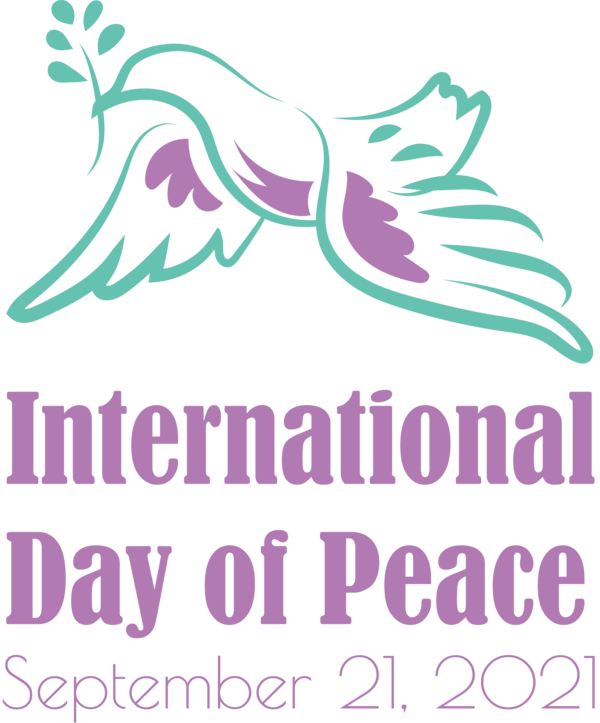 Transparent International Day of Peace Design Logo Text for World Peace Day for International Day Of Peace