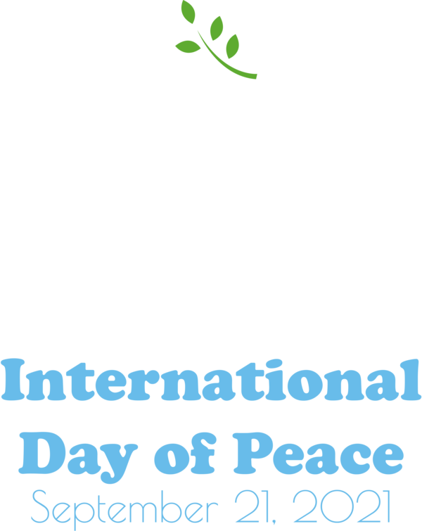 Transparent International Day of Peace Logo Leaf Green for World Peace Day for International Day Of Peace