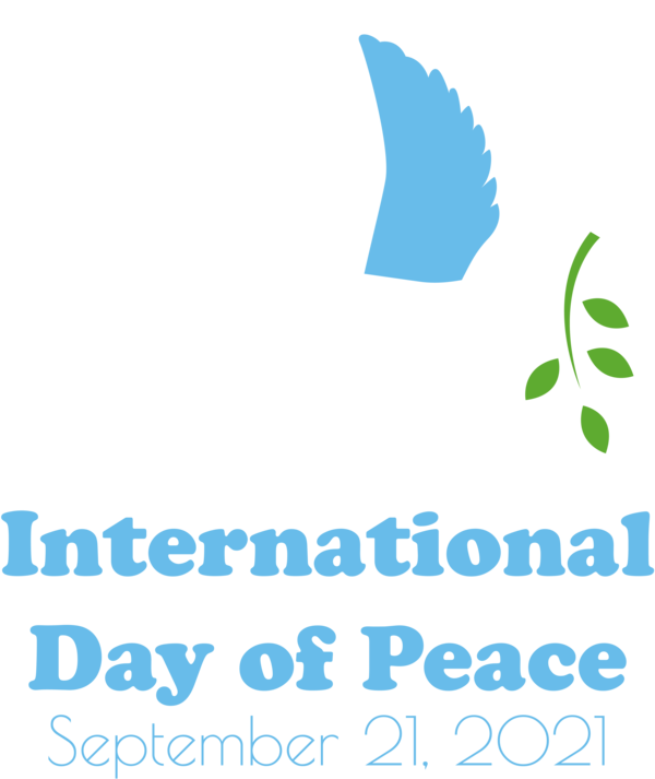 Transparent International Day of Peace Leaf Logo Line for World Peace Day for International Day Of Peace