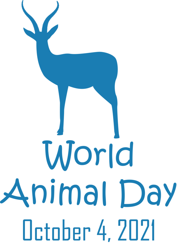 Transparent World Animal Day Reindeer Deer Logo for Animal Day for World Animal Day