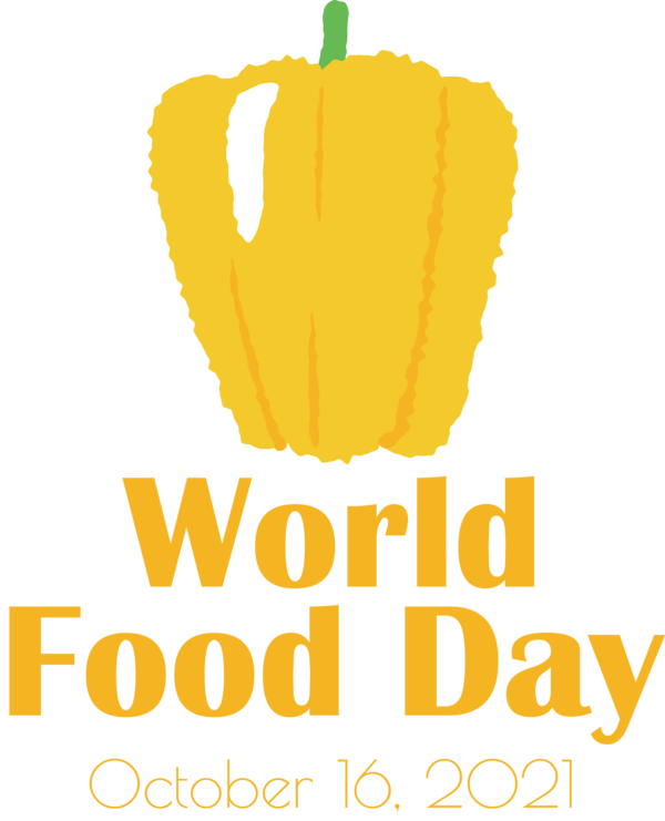 Transparent World Food Day Logo Yellow Line for Food Day for World Food Day