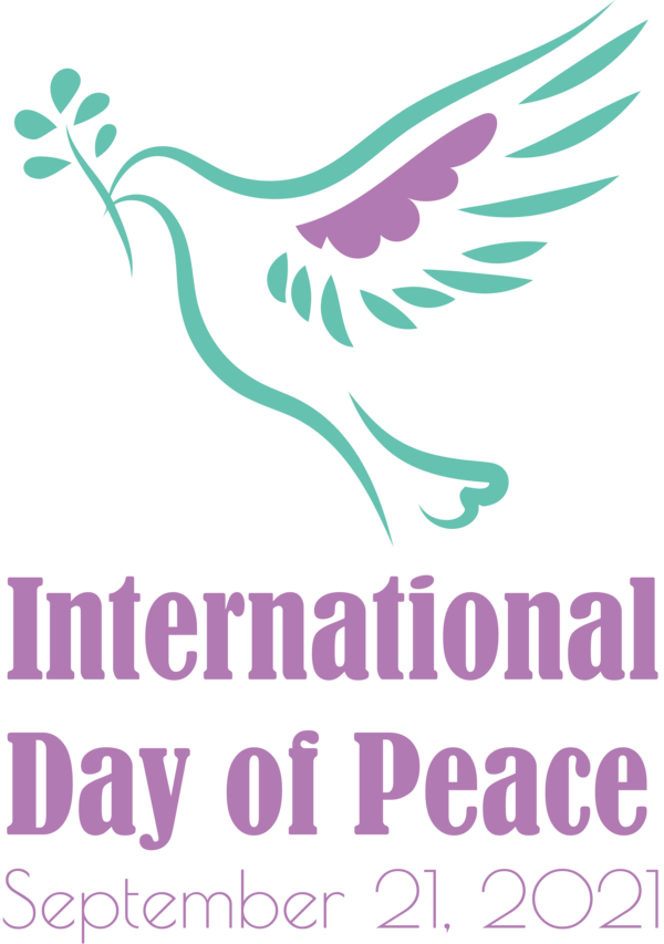Transparent International Day of Peace Logo Birds Portrait for World Peace Day for International Day Of Peace