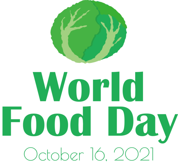 Transparent World Food Day Logo Green Line for Food Day for World Food Day