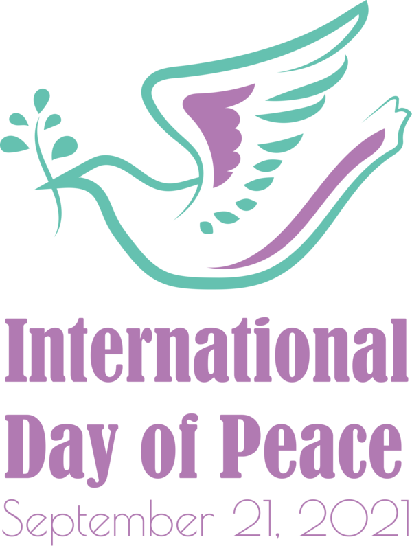 Transparent International Day of Peace Logo Design Line for World Peace Day for International Day Of Peace
