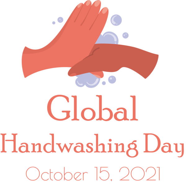 Transparent Global Handwashing Day Logo Line Design for Hand washing for Global Handwashing Day