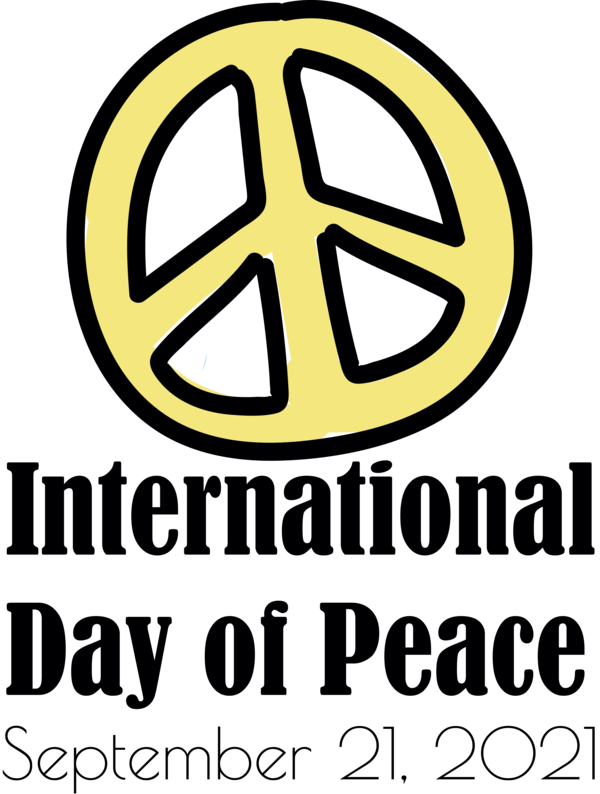 Transparent International Day of Peace Logo Symbol Line for World Peace Day for International Day Of Peace