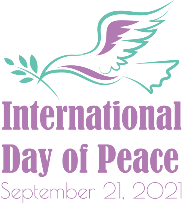 Transparent International Day of Peace Logo Design Purple for World Peace Day for International Day Of Peace