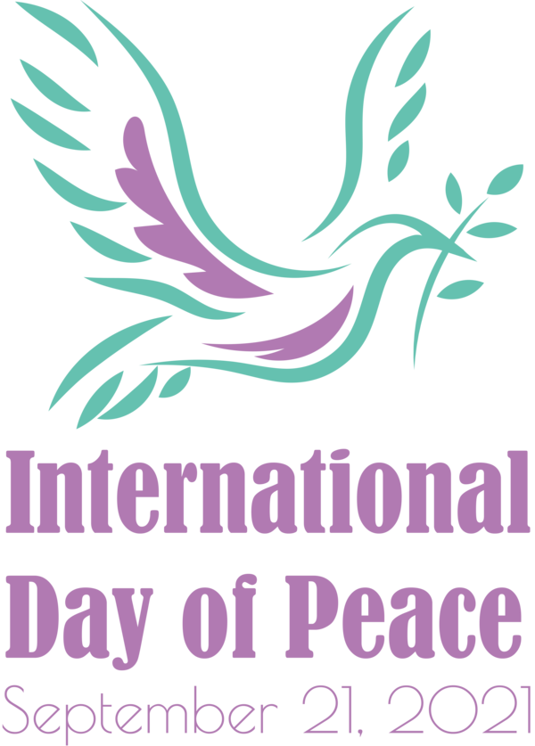 Transparent International Day of Peace Design Logo Leaf for World Peace Day for International Day Of Peace