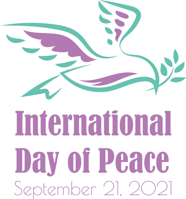 Transparent International Day of Peace Logo Design Leaf for World Peace Day for International Day Of Peace