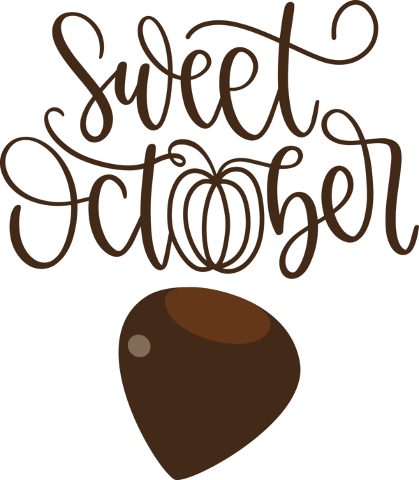 Transparent thanksgiving Logo Calligraphy Line for Hello October for Thanksgiving