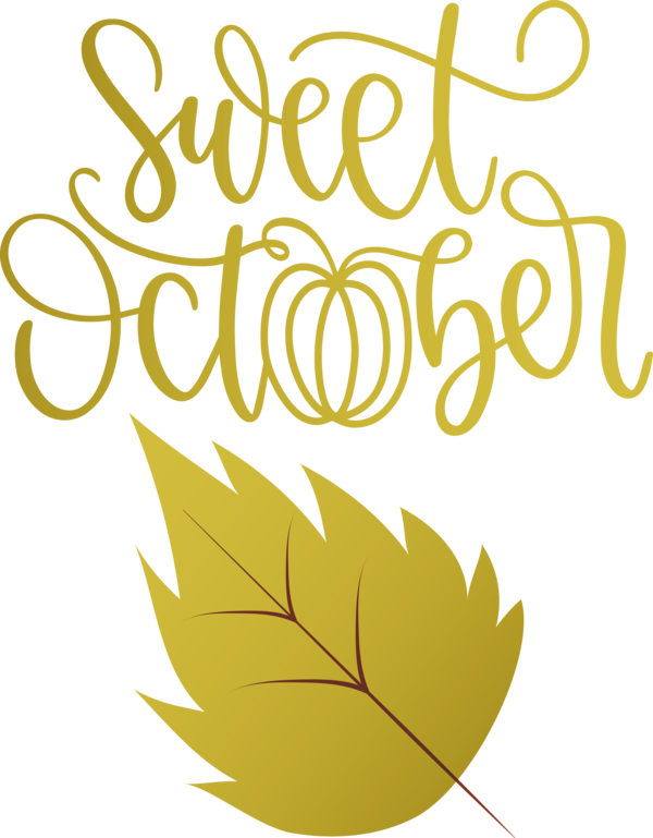 Transparent thanksgiving Leaf Plant stem Line art for Hello October for Thanksgiving
