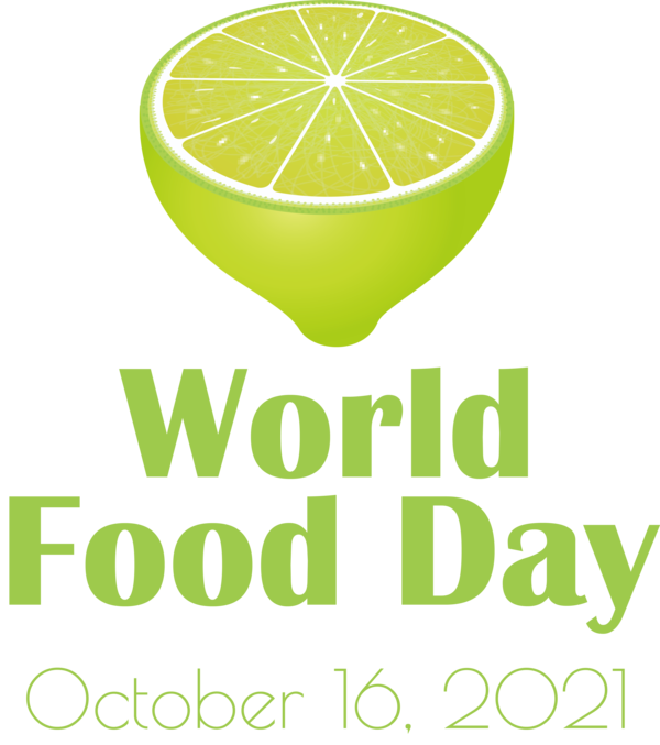 Transparent World Food Day Key lime Lemon Citric acid for Food Day for World Food Day