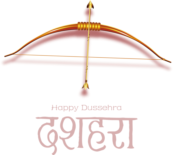 Transparent Dussehra Line Font Symbol for Happy Dussehra for Dussehra
