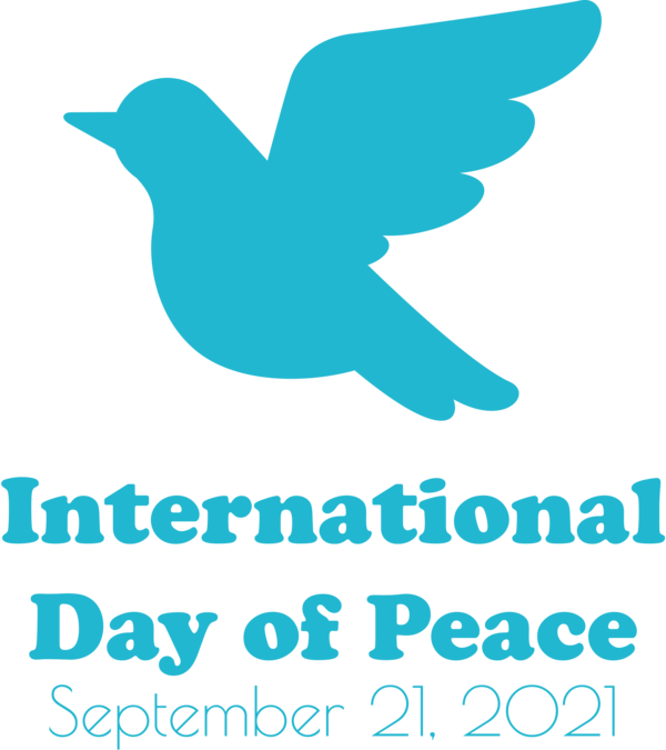 Transparent International Day of Peace Logo Birds Design for World Peace Day for International Day Of Peace