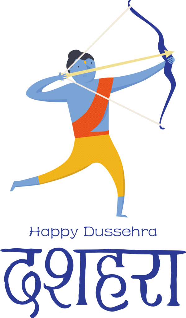 Transparent Dussehra Logo Line Design for Happy Dussehra for Dussehra