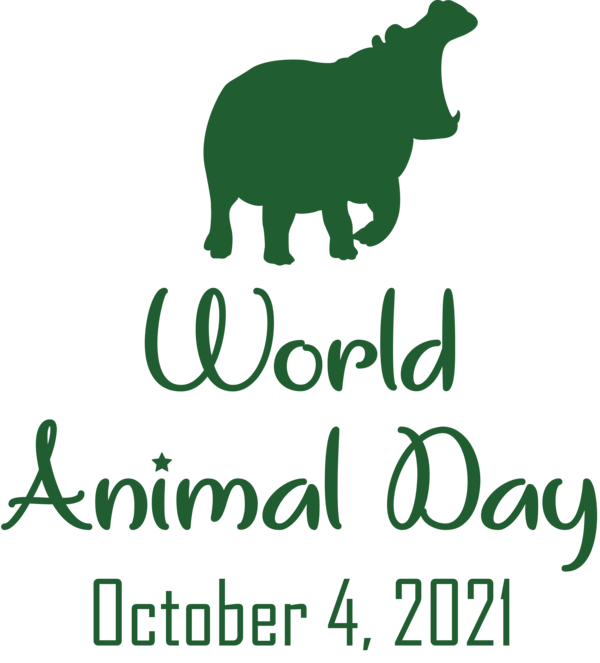 Transparent World Animal Day Logo Dog Green for Animal Day for World Animal Day