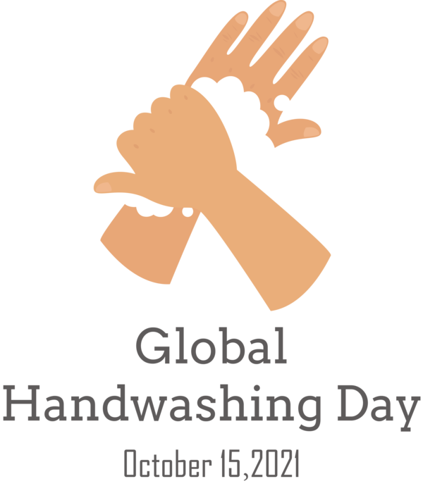 Transparent Global Handwashing Day Human Logo Behavior for Hand washing for Global Handwashing Day