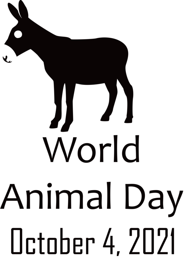 Transparent World Animal Day Mustang Human Meter for Animal Day for World Animal Day