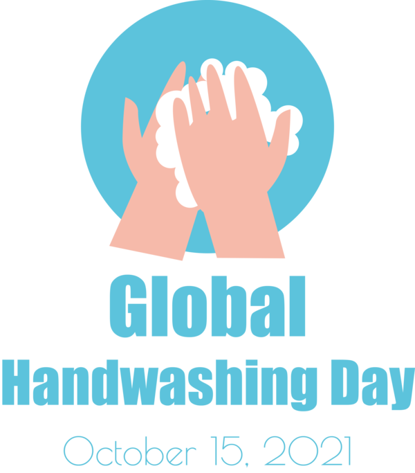 Transparent Global Handwashing Day Human Logo Organization for Hand washing for Global Handwashing Day