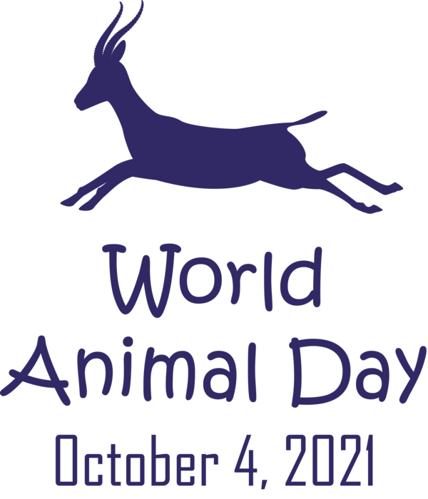 Transparent World Animal Day Deer Logo Line for Animal Day for World Animal Day