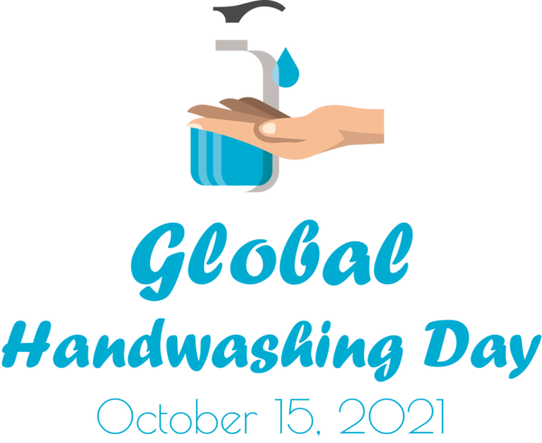 Transparent Global Handwashing Day Human Logo Line for Hand washing for Global Handwashing Day