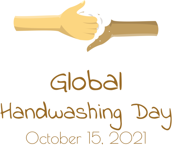 Transparent Global Handwashing Day Logo Line Design for Hand washing for Global Handwashing Day