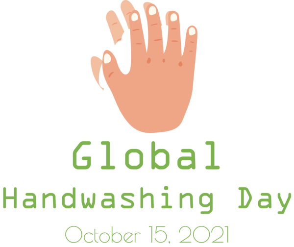 Transparent Global Handwashing Day Hand model Human Logo for Hand washing for Global Handwashing Day
