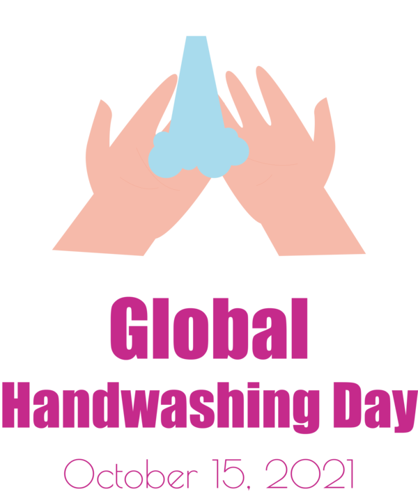 Transparent Global Handwashing Day Logo Cafe Line for Hand washing for Global Handwashing Day