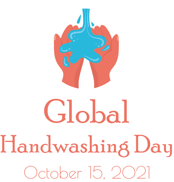 Transparent Global Handwashing Day Logo good Design for Hand washing for Global Handwashing Day