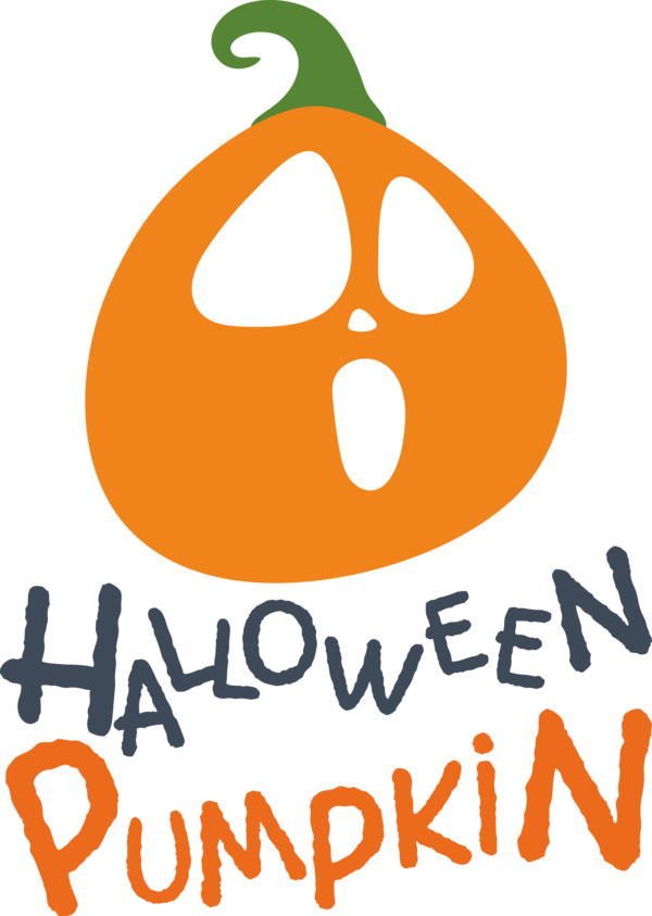 Transparent Halloween Cartoon Logo Pumpkin for Jack O Lantern for Halloween