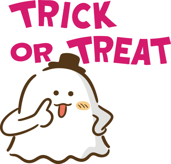 Transparent Halloween Cartoon Happiness Human for Trick Or Treat for Halloween