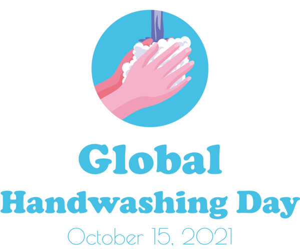 Transparent Global Handwashing Day Logo Design Water for Hand washing for Global Handwashing Day