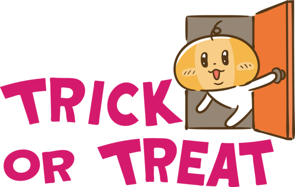 Transparent Halloween Human Logo Cartoon for Trick Or Treat for Halloween