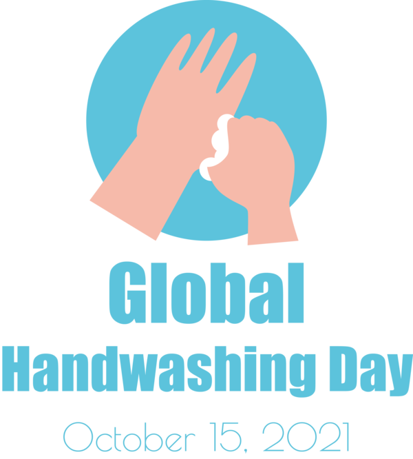 Transparent Global Handwashing Day Human Logo Cafe for Hand washing for Global Handwashing Day
