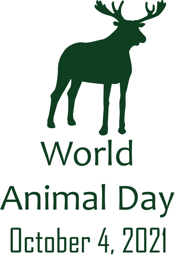 Transparent World Animal Day Reindeer Deer Dog for Animal Day for World Animal Day