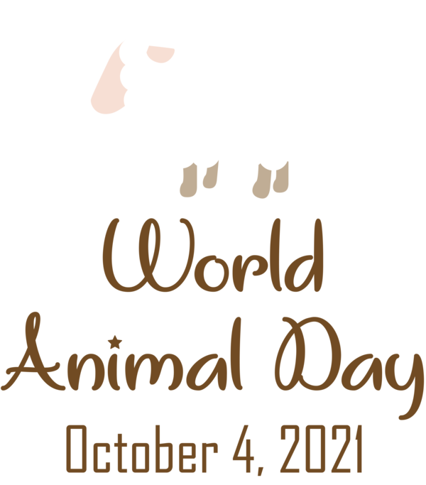 Transparent World Animal Day Logo Line Happiness for Animal Day for World Animal Day