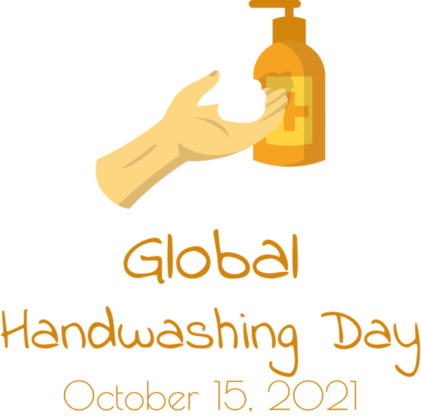 Transparent Global Handwashing Day Logo Line Yellow for Hand washing for Global Handwashing Day