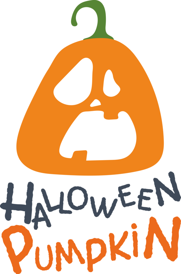 Transparent Halloween Pumpkin Logo Line for Jack O Lantern for Halloween