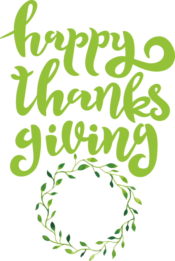 Transparent Thanksgiving Calligraphy Logo Typography for Happy Thanksgiving for Thanksgiving