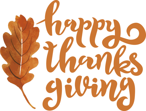 Transparent Thanksgiving Calligraphy Logo Watercolor painting for Happy Thanksgiving for Thanksgiving