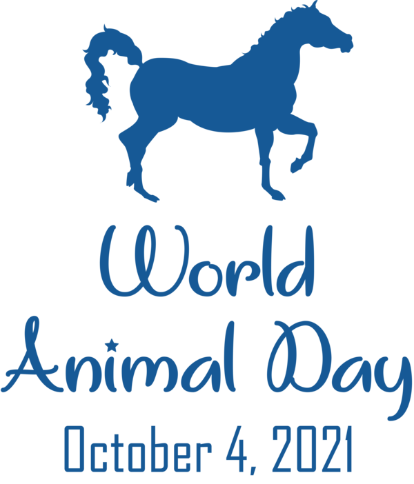 Transparent World Animal Day Mustang Logo Animal figurine for Animal Day for World Animal Day