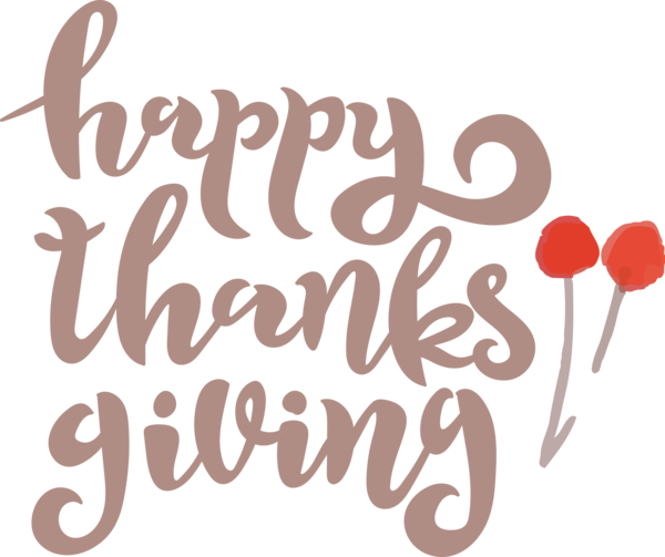 Transparent Thanksgiving Logo Calligraphy Meter for Happy Thanksgiving for Thanksgiving