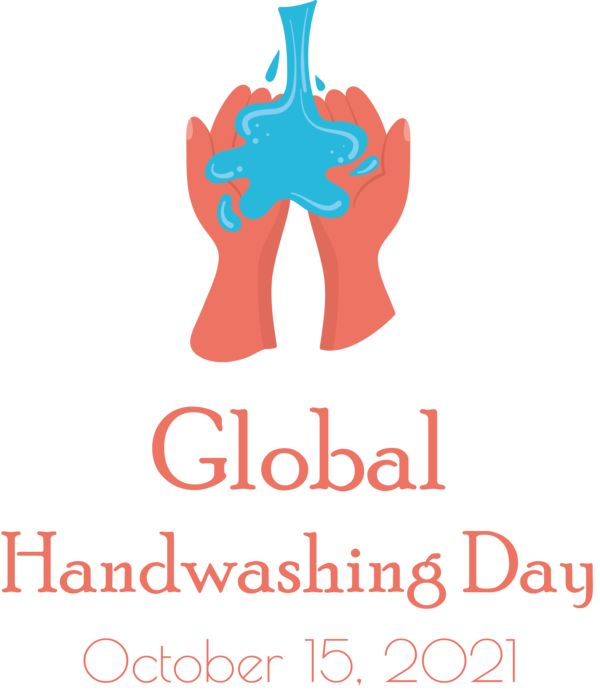 Transparent Global Handwashing Day Logo Human Design for Hand washing for Global Handwashing Day