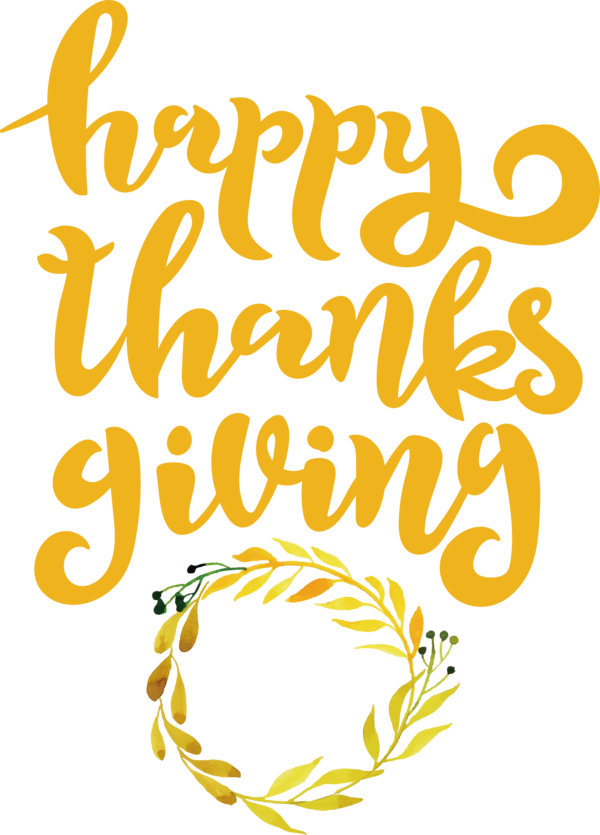 Transparent Thanksgiving Calligraphy Lettering Typography for Happy Thanksgiving for Thanksgiving