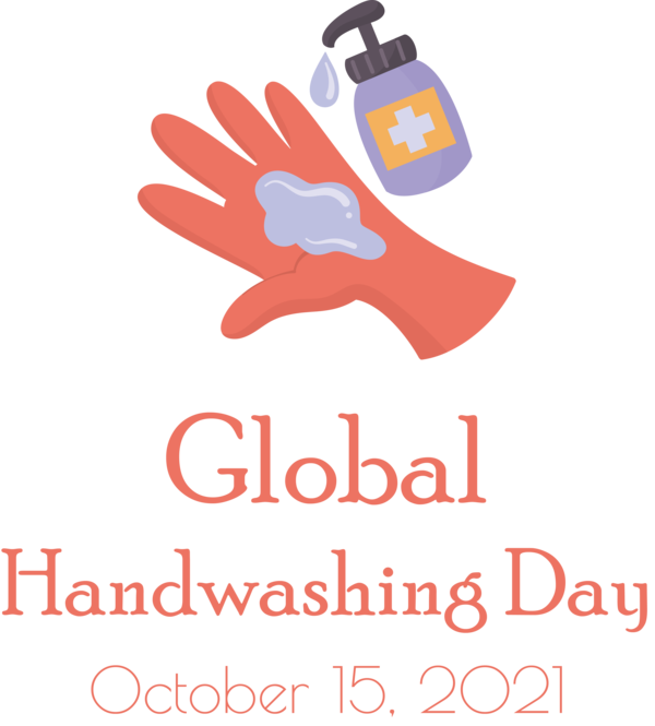 Transparent Global Handwashing Day Logo Design Line for Hand washing for Global Handwashing Day