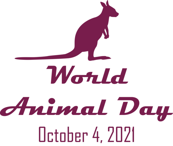 Transparent World Animal Day Dog Logo Kangaroo for Animal Day for World Animal Day