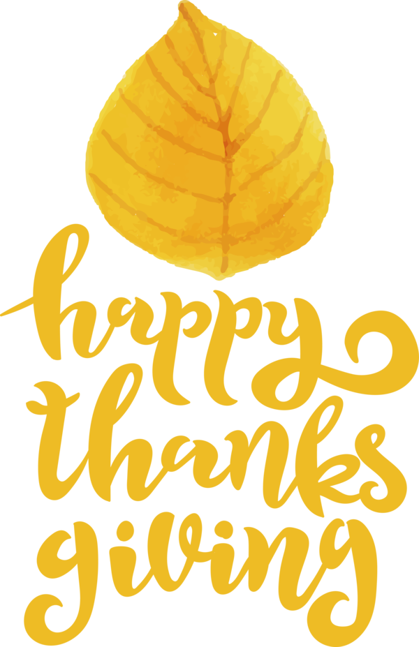 Transparent Thanksgiving Leaf Line Yellow for Happy Thanksgiving for Thanksgiving